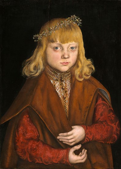 A Prince from Saxony, painting by Lucas Cranach the Elder, 4 October 1472, 16 October 1553, one of the most important German painters, graphic artists and book printers of the Renaissance, Historical, digitally restored reproduction of a historical original