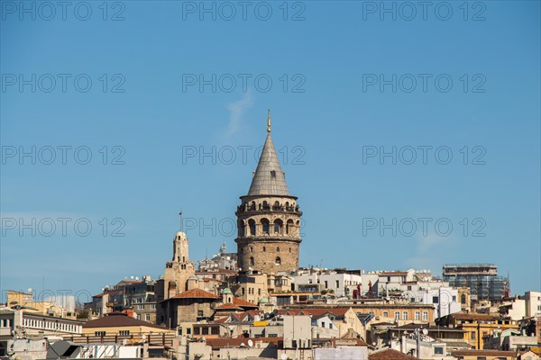 View of the Galata Tower from Byzantium times in Istanbul