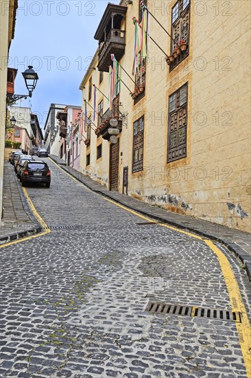 Typical alley in La Orotava, Tenerife, Canary Islands, Spain, Europe