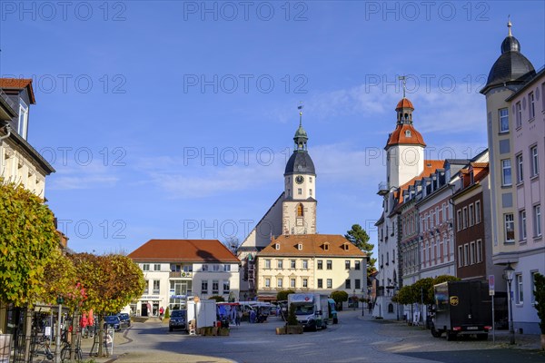 Marketplace, Schmoelln, Sprottetal, Altenburger Land, Thuringia, Germany, Europe