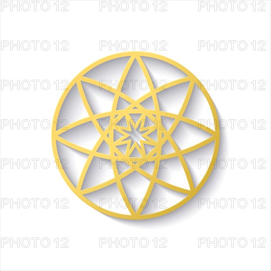 Islamic golden ornament, vector illustration