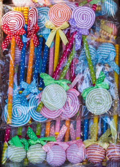 Delicious colorful swirl candy and sweets for kids