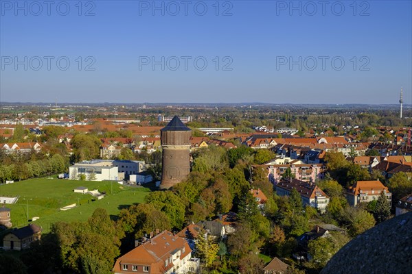 View from the Monument to the Battle of the Nations, Leipzig, Saxony, Germany, Europe