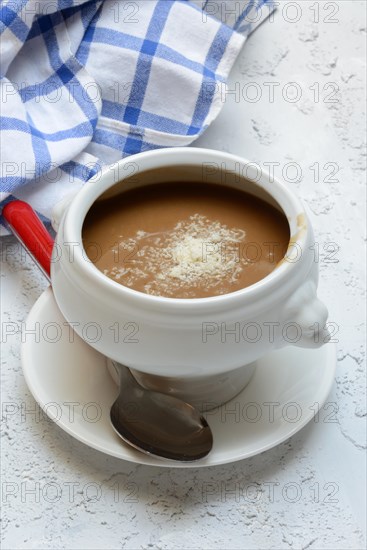 Basler Mehlsuppe, the soup is traditionally eaten at Fasnacht, Basel, Switzerland, Europe