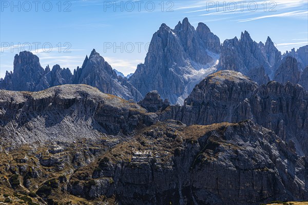 Summit of the Cadini di Misurina, Dolomites, South Tyrol, Italy, Europe