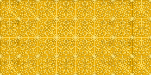 Islamic gold ornament vector seamless pattern