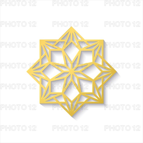 Islamic golden ornament, vector illustration