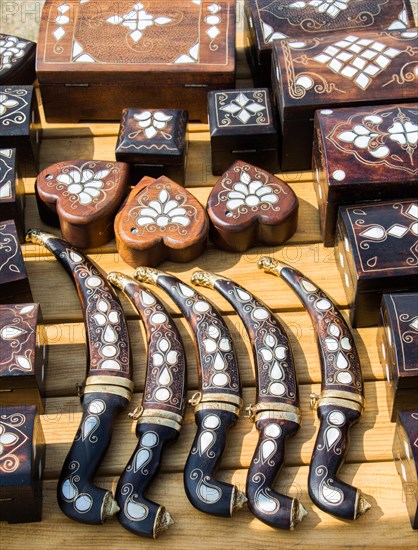 Ottoman Turkish style daggers with mother of pearl inlays