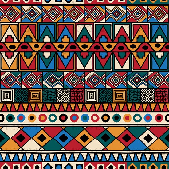 Tribal ethnic background. Vector seamless pattern design for background, carpet, wallpaper, wrapping, batik, fabric