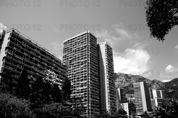 Montecarlo, skyline black and white photography
