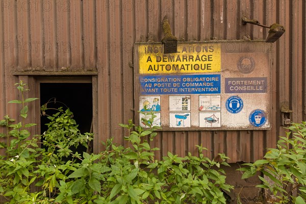 Warning notice, Haut Fourneau B, Liege, Belgium, Europe