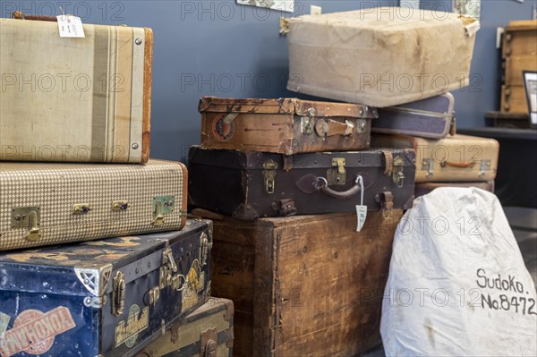 Granada, Colorado, The Amache Museum near the World War 2 Amache Japanese internment camp displays suitcases that internees brought with them when evicted from their homes. More than 7, 000 Japanese and Japanese-Americans were held at the site, one of 10 internment camps in the American west