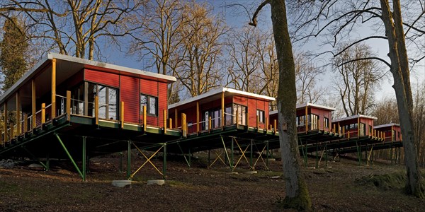 Tiny House Settlement, Schalksmuehle, Sauerland, North Rhine-Westphalia, Germany, Europe