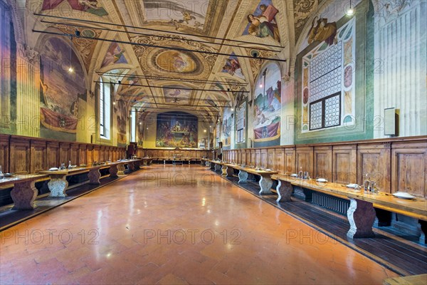 Monastery Monte Oliveto Maggiore Interior Tuscany Italy