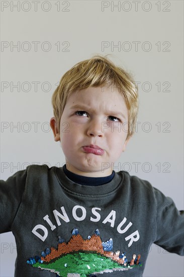 Bonn. Toddler shows his feelings, here the feeling of disappointment. Bonn, Germany, Europe