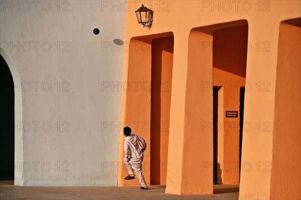 Colourful houses in Mina District, Mia Park, Old Port Doha, Qatar, Asia