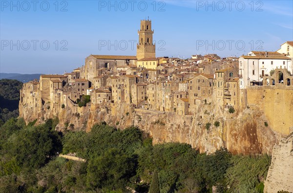 View of Pitigliano, Tuscany, Italy, Europe