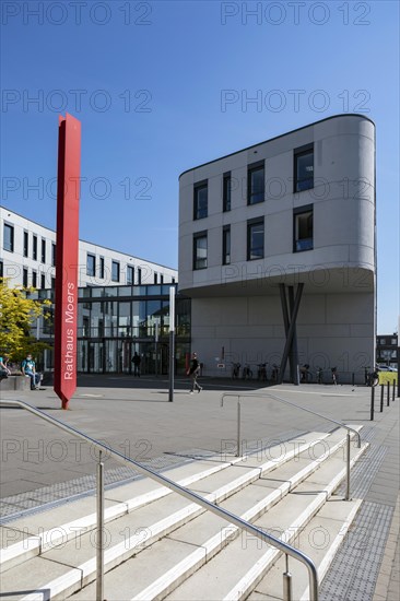 City Hall, Moers, North Rhine-Westphalia, North Rhine-Westphalia, Germany, Europe