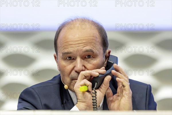 Dr Martin Brudermueller, Chairman of the Board of Executive Directors of BASF SE and Chief Technology Officer, portrait during the Annual Meeting in Mannheim, Baden-Wuerttemberg, Germany, Europe