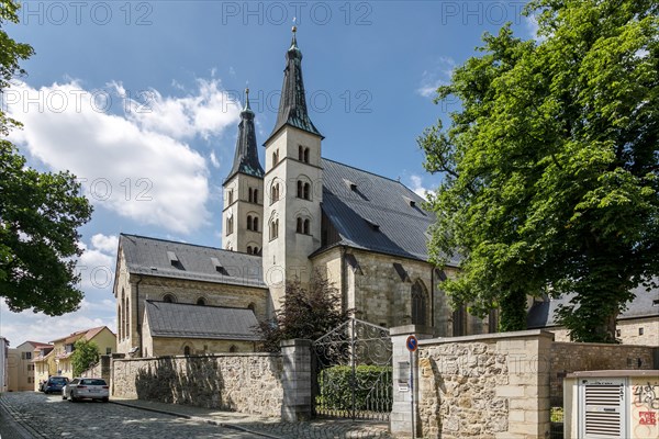 Nordhausen Cathedral, also called Dom zum Heiligen Kreuz Nordhausen, in the historic old town, Nordhausen, Thuringia, Germany, Europe