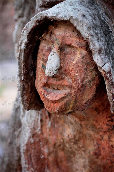 Marcello Cammi, sculptor and painter from Bordighera Italy, sculpted and painted along the Sasso river for most of his life