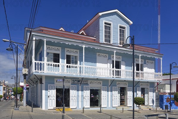 Souvenir and gift shop in a colonial house in the Centro Historico, Old Town of Puerto Plata, Dominican Republic, Caribbean, Central America