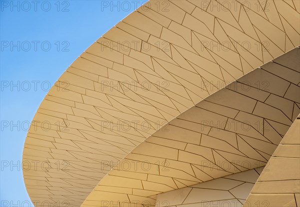 Architectural detail, National Museum of Qatar building, Doha