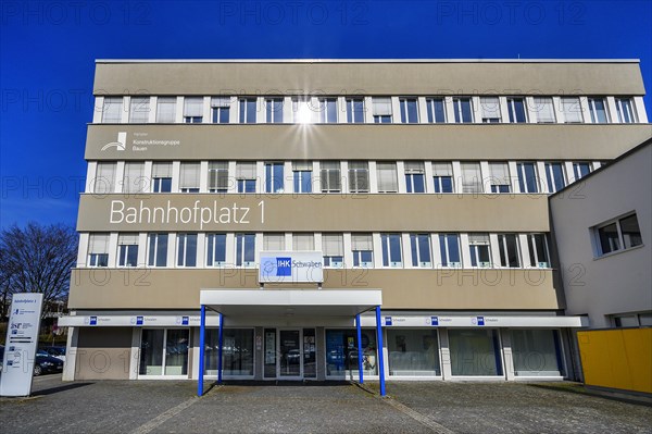 Architecture, headquarters of the Construction Group Building and IHK-Swabia, Kempten, Allgaeu, Bavaria, Germany, Europe