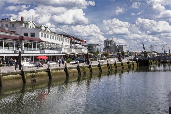 Buesum seaside resort, harbour is the central point in the resort on the North Sea, Museum harbour, Buesum, Schleswig-Holstein, Germany, Europe