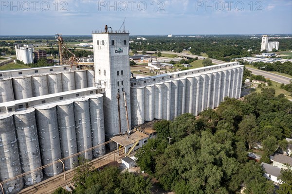 Hutchinson, Kansas, A large Cargill grain elevator, one of many in the city