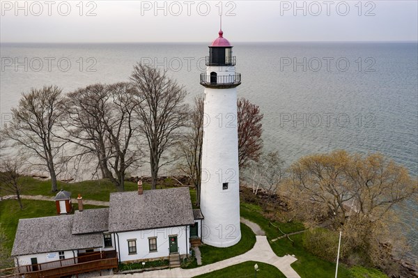 Port Hope, Michigan, The Pointe Aux Barques Lighthouse on Lake Huron. Built in 1857, it is one of the oldest continuously operating Lights on the Great Lakes. It replaced an earlier structure built in 1848