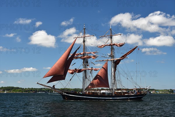 Old sailing ship at the Kieler Woche, Kiel, Schleswig-Holstein, Germany, Europe