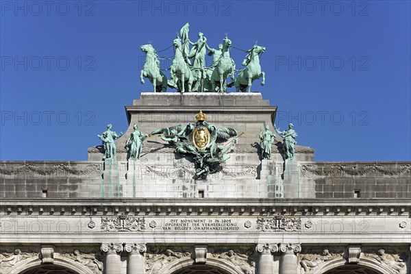 Quadriga at the Arc de Triomphe in the Parc du Cinquantenaire