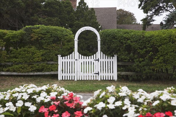 Fence, coastal architecture, Cape Cod, Massachusetts, USA, North America