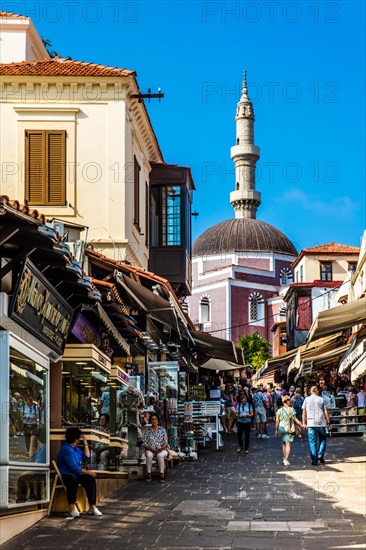 Odos Sokratou, Socrates Street for Souvenirs, Old Town, Rhodes Town, Greece, Europe