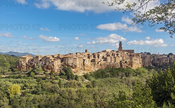 View of Pitigliano, Tuscany, Italy, Europe