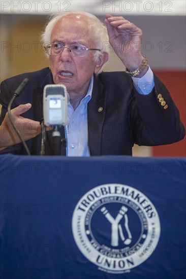 Chicago, Illinois, Senator Bernie Sanders speaks during the 2022 Labor Notes conference. Four thousand rank and file labor union activists from across the United States and beyond attended the conference, discussing how to continue and expand the current upsurge in the labor movement