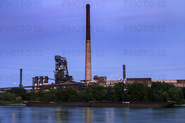 Blast furnace of Huettenwerke Krupp Mannesmann, HKM, Rhine, Duisburg, North Rhine-Westphalia, North Rhine-Westphalia, Germany, Europe