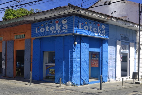 Lottery in a colonial house in the Centro Historico, Old Town of Puerto Plata, Dominican Republic, Caribbean, Central America