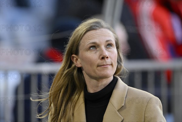 Team Manager Kathleen Krueger FC Bayern Munich FCB, Looking Up, Allianz Arena, Munich, Bavaria, Germany, Europe