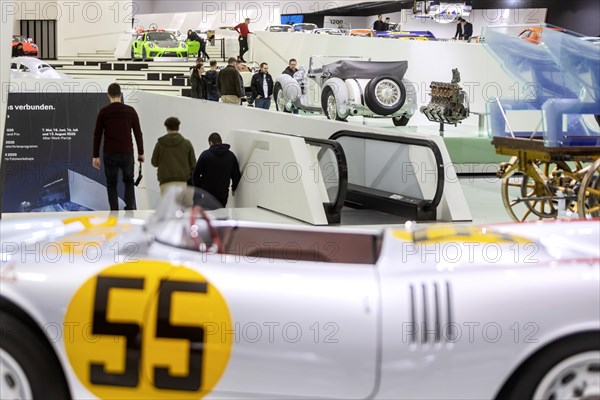 Porsche 550 Spyder, year of construction 1954. Porsche Museum, Automuseum, Stuttgart, Baden-Wuerttemberg, Germany, Europe