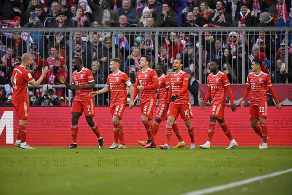 Goal celebration Benjamin Pavard FC Bayern Muenchen FCB