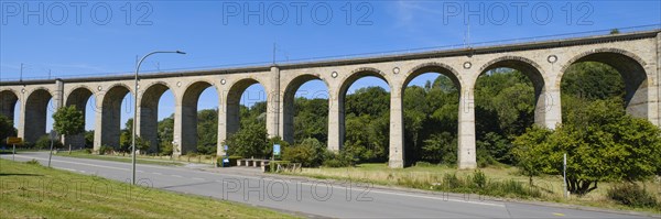 Railway viaduct, Altenbeken viaduct, sand-lime bridge, Altenbeken, East Westphalia-Lippe, North Rhine-Westphalia, Germany, Europe