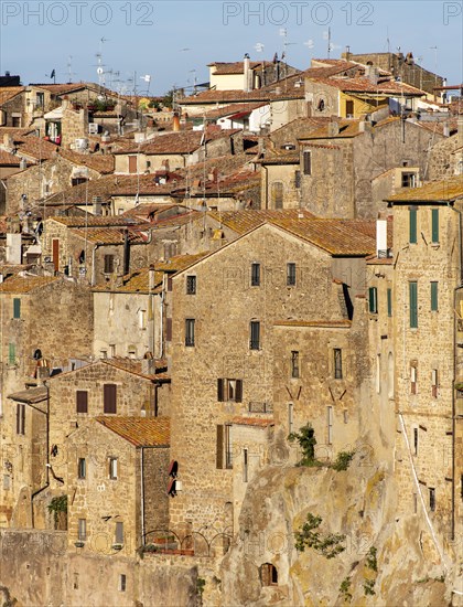 View of Pitigliano Old Town, Little Jerusalem, Tuscany, Italy, Europe