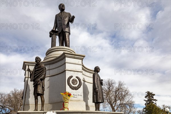 Denver, Colorado, The Martin Luther King Jr. memorial in City Park, which also includes statues of Rosa Parks, Mahatma Gandhi, and