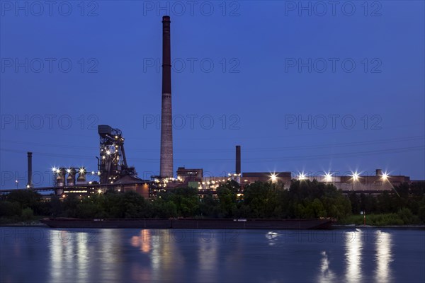 Blast furnace of Huettenwerke Krupp Mannesmann, HKM, Rhine, Duisburg, North Rhine-Westphalia, North Rhine-Westphalia, Germany, Europe