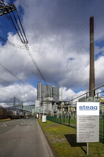 STEAG power plant Duisburg-Walsum, hard coal-fired power plant on the site of the former Walsum colliery, Duisburg, North Rhine-Westphalia, Germany, Europe