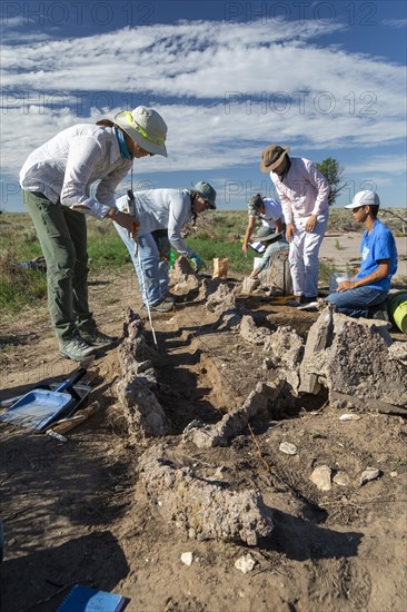 Granada, Colorado, The University of Denver Archaeology Field School at the World War 2 Amache Japanese internment camp. Camp survivors and descendents joined students in researching the camps history. More than 7, 000 Japanese and Japanese-Americans were held at the site, one of 10 internment camps in the American west