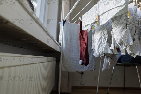 Tumble dryer in the flat. Bonn, Germany, Europe