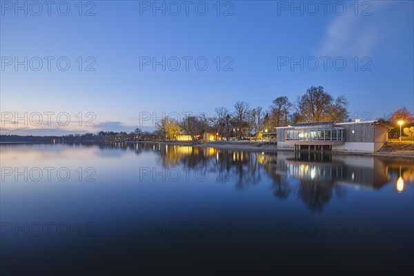 Night shot Chieming, Chiemsee, Bavaria, Germany, Europe